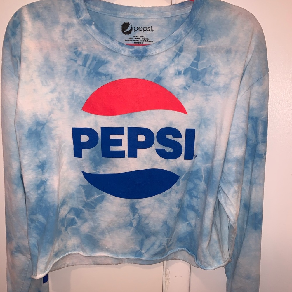 PEPSI long sleeve cropped shirt